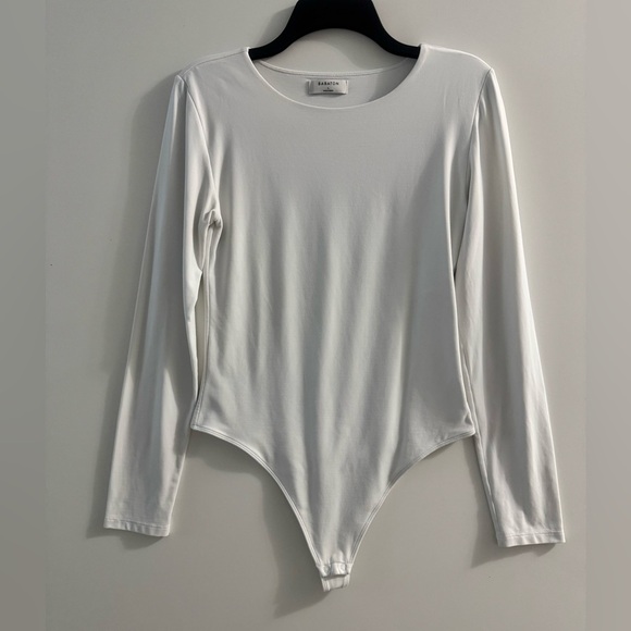 Babaton White Long Sleeve Bodysuit - Picture 1 of 7